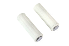 Load image into Gallery viewer, Replica White Waffle Style Grip Set with Chrome Plugs