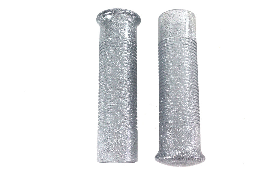Silver Metal Flake Grip Set
