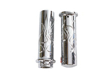Load image into Gallery viewer, Billet Flanged Flame Style Grip Set
