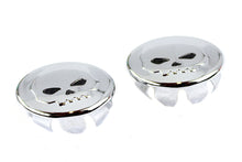 Load image into Gallery viewer, Skull Handlebar End Plug Set Chrome