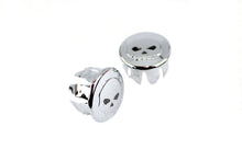 Load image into Gallery viewer, Skull Handlebar End Plug Set Chrome