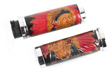 Load image into Gallery viewer, Indian Grip Set with Chrome Ends