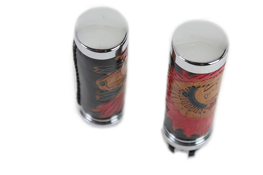 Indian Grip Set with Chrome Ends