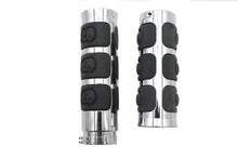 Load image into Gallery viewer, Chrome Band Style Skull Grip Set
