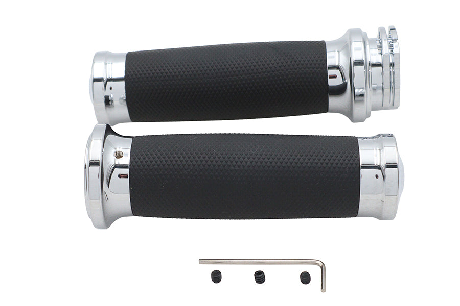 Caliber Handlebar Grip Set Chrome