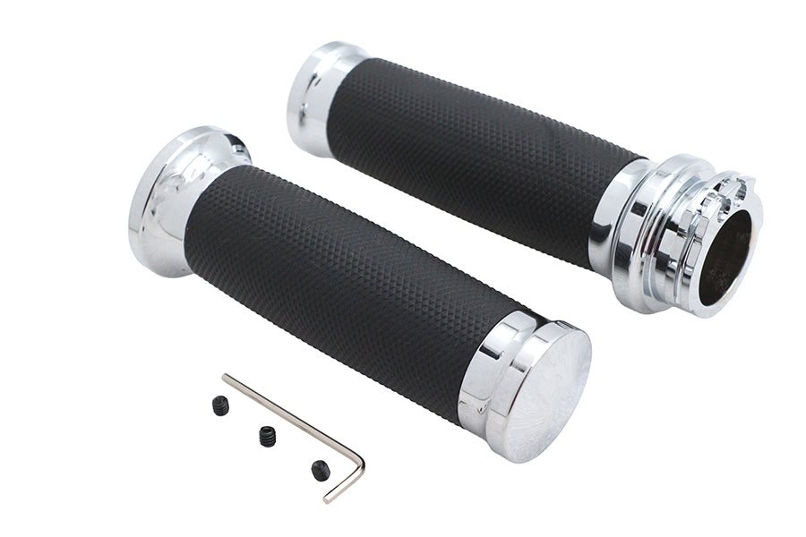 Caliber Handlebar Grip Set Chrome