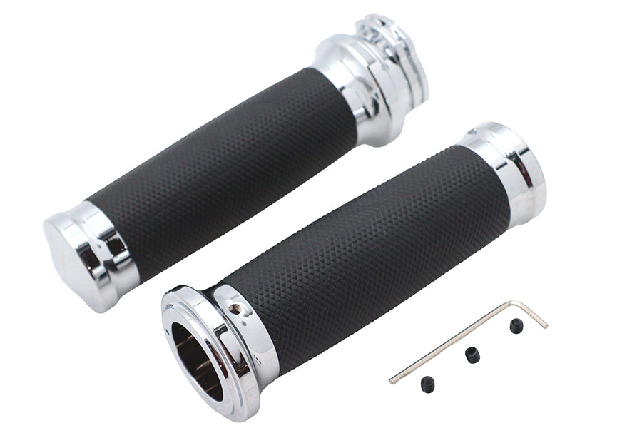 Caliber Handlebar Grip Set Chrome
