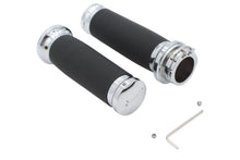 Load image into Gallery viewer, Ultima Black Grip Set with Chrome End Caps