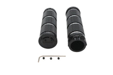Load image into Gallery viewer, Billet Black Knurled Grip Set