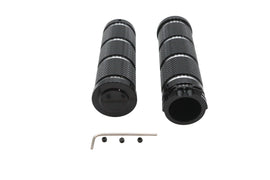 Billet Black Knurled Grip Set