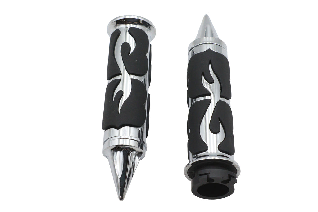 Ultima Spiked Flame Grip Set Chrome