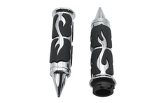 Load image into Gallery viewer, Ultima Spiked Flame Grip Set Chrome