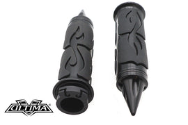 Ultima Spiked Flame Grip Set Black