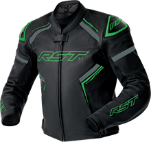 Load image into Gallery viewer, S1 D3o Leather Jacket Blk/Gry/Flo Grn Lg