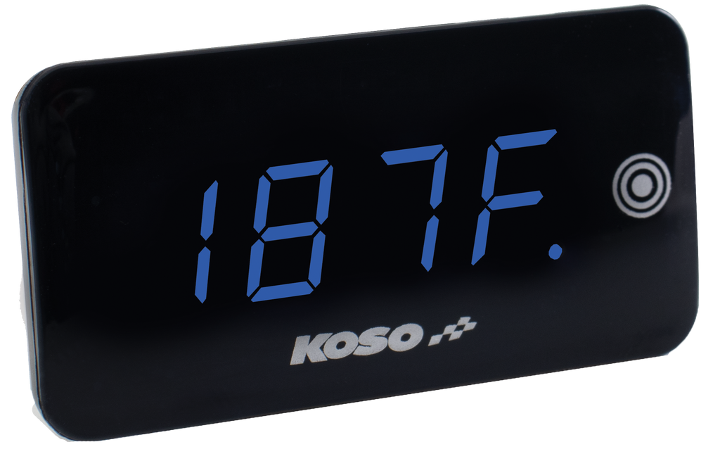 Super Slim Touch Screen Volt & Temp Gauge Blue Display