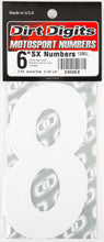 Load image into Gallery viewer, #8 6" White Super X Digits 3/Pk