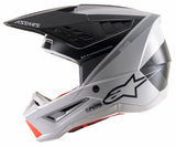 alpine star S-M5 Rayon Helmet Matte Light Grey/Blk/Slvr Xl 482-9208X