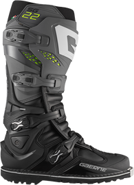 GAERNE Sg 22 Gore Tex Enduro Boots in anthracite and black, showing sturdy design and protective features for off-road riding.