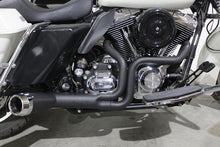 Load image into Gallery viewer, FLT Offset Megaphone 2:1 1-3/4 inch  Exhaust Black with Chro
