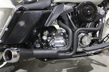Load image into Gallery viewer, FLT Offset Megaphone 2:1 1-3/4 inch  Exhaust Black with Chro