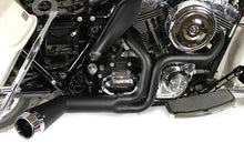 Load image into Gallery viewer, FLT Offset Megaphone 2:1 Exhaust Black with Chrome Tip