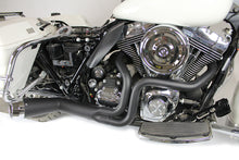 Load image into Gallery viewer, FLT Offset Megaphone 2:1 Exhaust Black with Chrome Tip