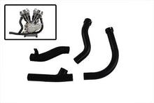 Load image into Gallery viewer, 2 into 1 Black Exhaust Pipe Header Set
