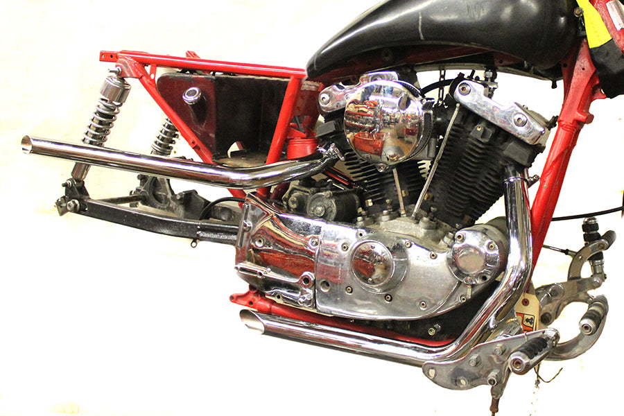 Exhaust Drag Pipe Set Slash Cut