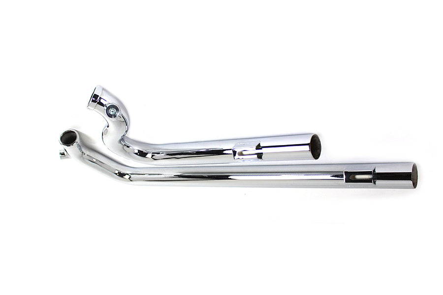 Exhaust Drag Pipe Set Chrome Shotgun Style