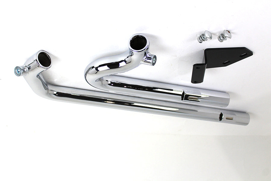 Exhaust Drag Pipe Set Chrome Shotgun Style