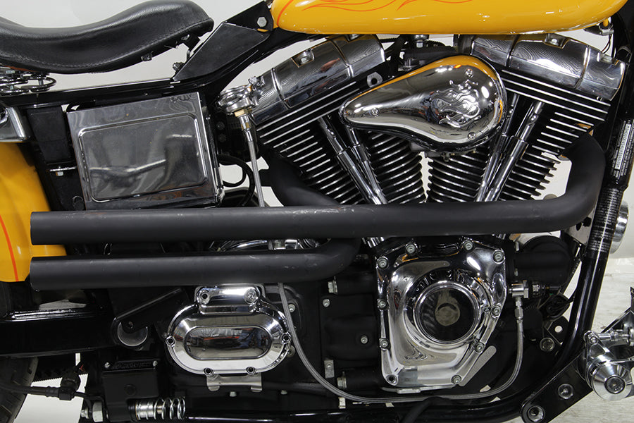 Exhaust Drag Pipe Set Black Shotgun Style
