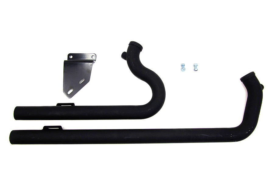 Exhaust Drag Pipe Set Black Shotgun Style