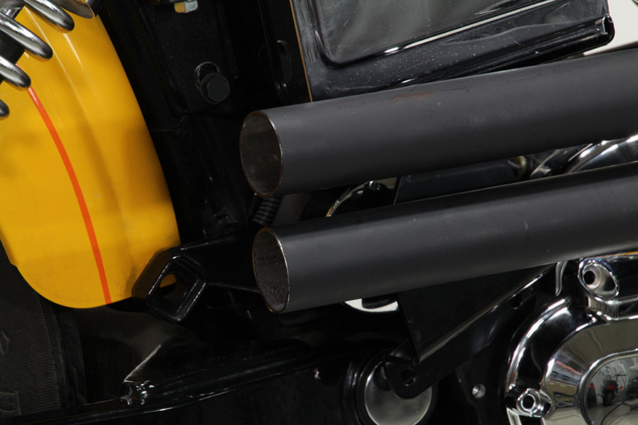 Exhaust Drag Pipe Set Black Shotgun Style