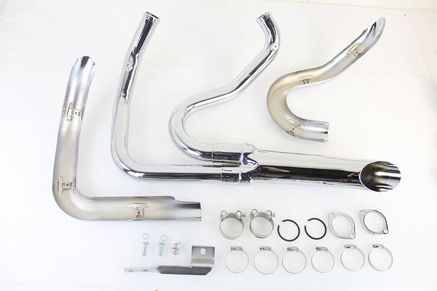 Wyatt Gatling 1-3/4 inch 2 into 1 Exhaust Header Set Chrome