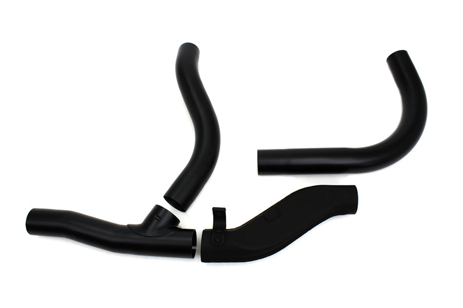 Replica 2 into 1 Exhaust Pipe Header Set Black