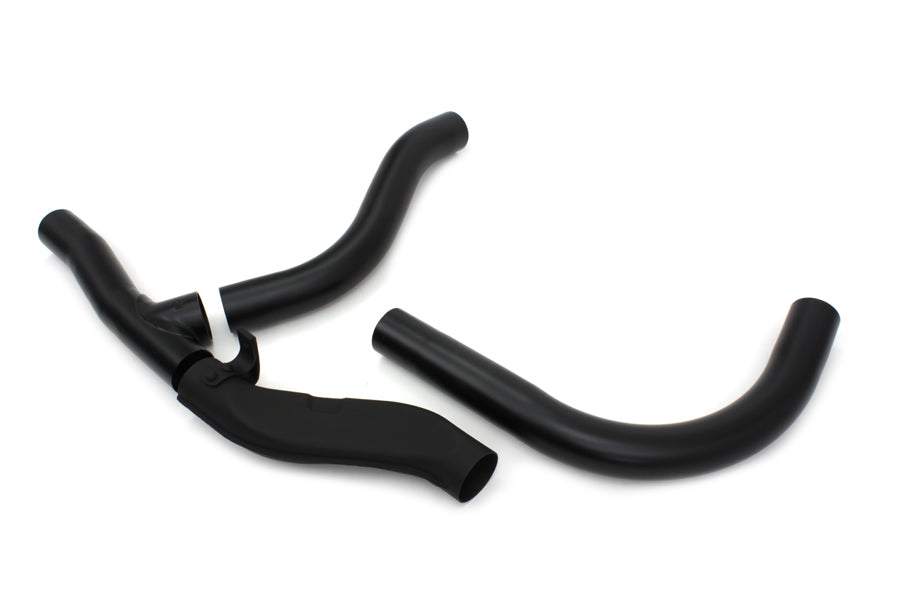 Replica 2 into 1 Exhaust Pipe Header Set Black