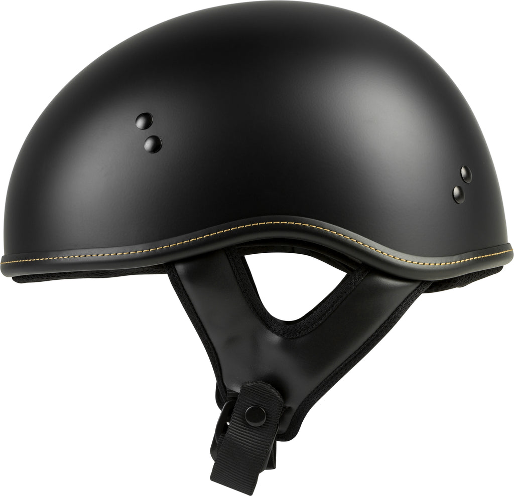 .357 Solid Half Helmet Matte Black Xl