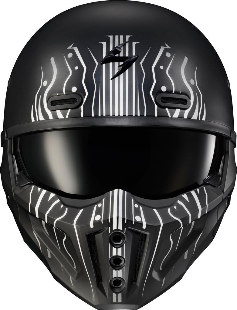 Covert X Open Face Helmet Tribe Matte Black/White Xl