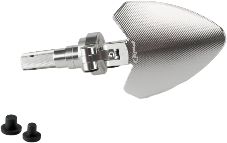 Handlebar End Folding Mirror Left Silver