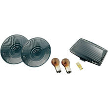 Load image into Gallery viewer, SMOKED LENS KIT WITH AMBER BULBS -FRONT HARLEY DAVIDSON - The Speed Shop Canada