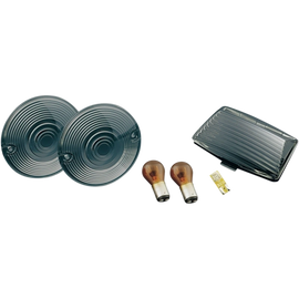 SMOKED LENS KIT WITH AMBER BULBS -FRONT HARLEY DAVIDSON - The Speed Shop Canada
