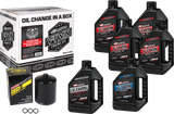 Maxima V-Twin Syn Oil Change Kit Tc Black Filter 78-99933