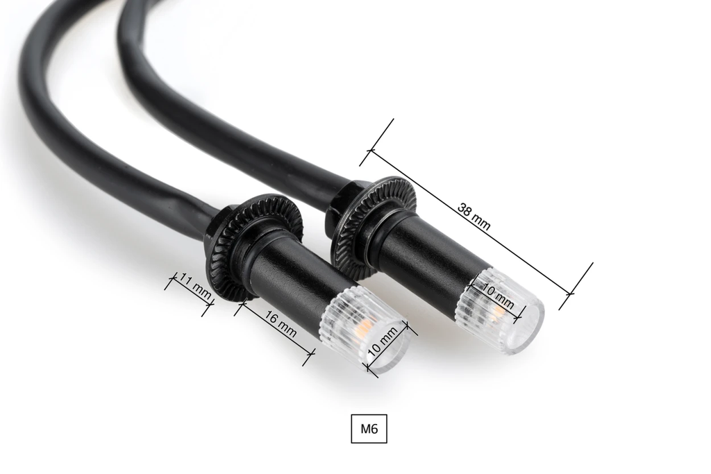 Tab Turn Signals Black W/Clear Lens