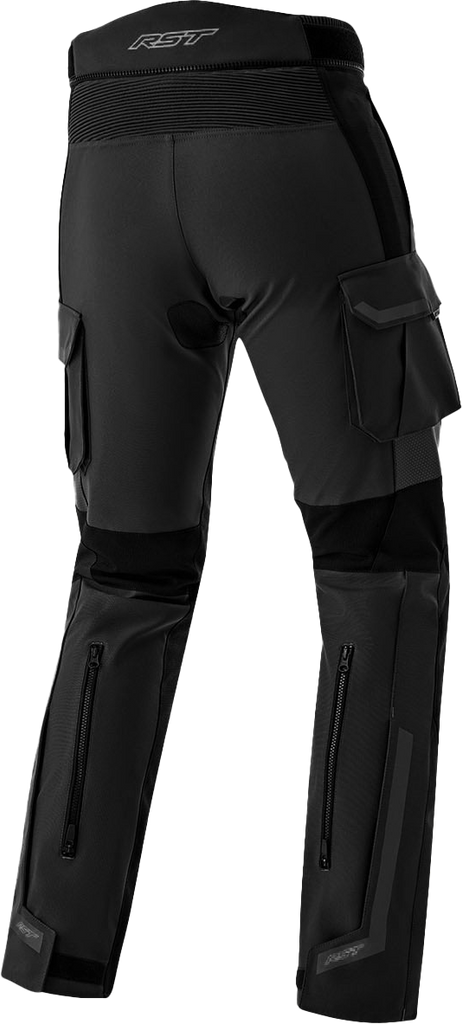 Black RST All Balls Womens Ps Adventure D3o Pants in 2XL, showcasing durable textile fabric and sporty design.