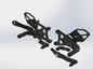 Rear Set Complete Blk Yam