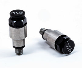Works WC fork bleeder for Husqvarna and KTM suspension systems, shown in a close-up image of the component.