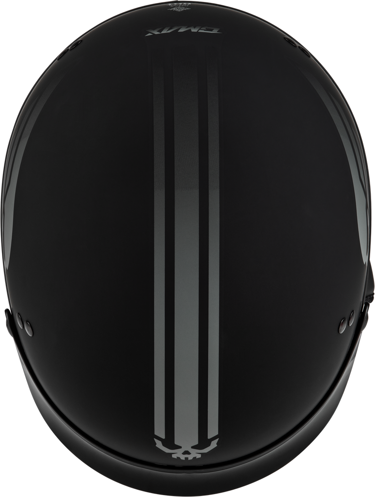 Hh 65 Retribution Helmet W/Peak Matte Black/Silver Md