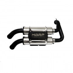Dual Stacked Slip On System W/ Performance Muffler Blk Tip