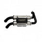 Dual Stacked Slip On System W/ Performance Muffler Blk Tip