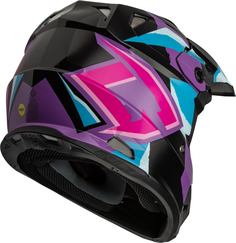 Mx 96s Splinter Helmet Black/Purple/Blue Xs
